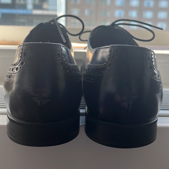Prada Brushed Leather Oxford Shoes - Black - Picture 4 of 12